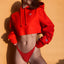 Jane Soul Wild Girl - Women's Champion Cropped Hoodie (red)